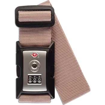 Příslušenství k zavazadlu Bezpečnostní popruh na zavazadlo s TSA zámkem Worldpack - starorůžová