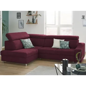Sedací souprava Rohová sedací souprava Brico, fialová lila látka, levý roh