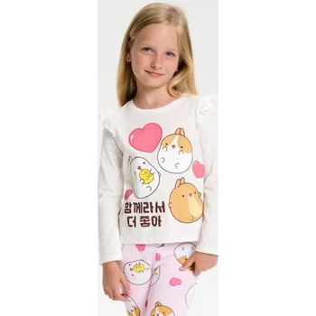 Dívčí oblečení Sinsay - Tričko s&nbsp;dlouhými rukávy Molang - krémová - 092GA-01X - 092GA-01X-104