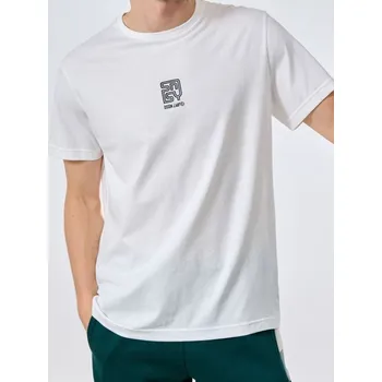 Sinsay - Tričko s potiskem - krémová - 559EY-01X - 559EY-01X-L