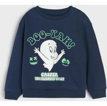 Chlapecké oblečení Sinsay - Mikina svítící ve tmě Casper the friendly ghost - námořnická modrá - 539EM-59X - 539EM-59X-74