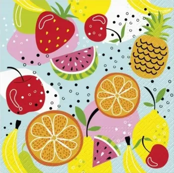 Papírový ubrousek Dekorační papírové ubrousky PAW FRUITS MANIA 20 ks