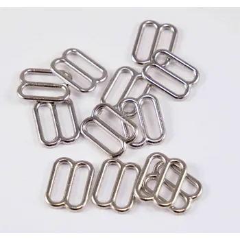 Zkracovač ramínkový kovový - stříbro - průvlek 1,5 cm