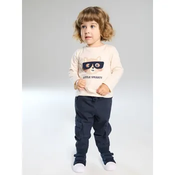 Oblečení a móda Sinsay - Tričko s&nbsp;dlouhými rukávy - krémová - 720EM-01X - 720EM-01X-98