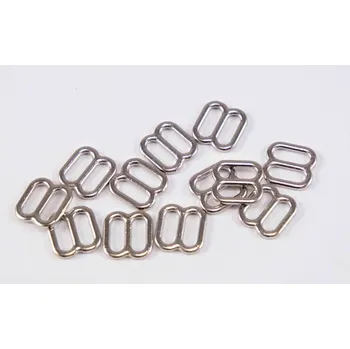 Zkracovač ramínkový kovový - stříbro - průvlek 0,8 cm