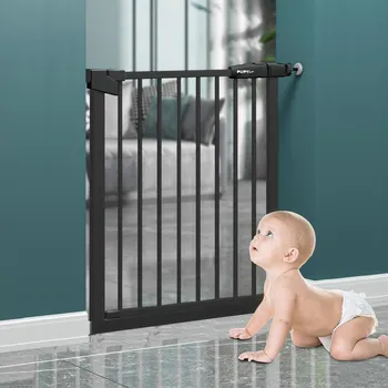 Dětská zábrana Zábrana Pupyhou pro dveře/schody, Černá Velikost otvoru pro zábranu: 118 - 125 cm