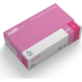 Vyšetřovací rukavice Rukavice nitril růžové bez pudru easyCARE S /100ks