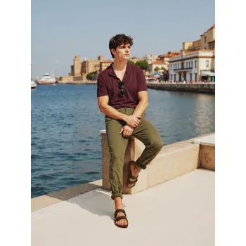 Pánské tričko Sinsay - Polo - burgundy - 612EY-83X - 612EY-83X-3XL