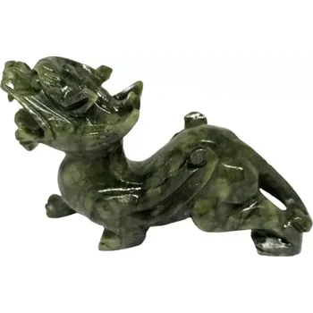 Nefritový drak tmavý 12 cm – ochranný symbol síly, harmonie a zdraví