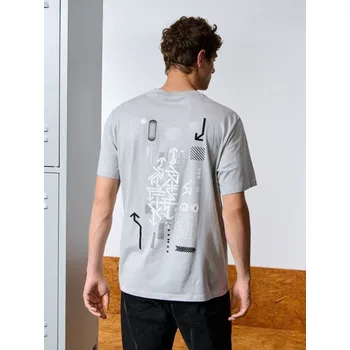 Sinsay - Tričko s potiskem - šedá - 581EY-09X - 581EY-09X-XL