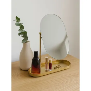 Kosmetické zrcátko Sinsay - Zrcátko se stojánkem - zlatá - 729GM-GLD - 729GM-GLD-ONE