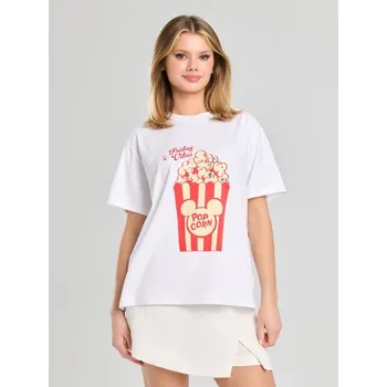 Sinsay - Tričko s potiskem Mickey Mouse - bílá - 502DO-00X - 502DO-00X-XL