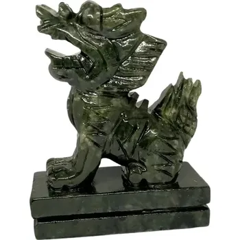 Velký čínský drak z nefritu – symbol síly a štěstí 11 × 9 × 4 cm