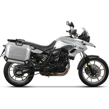 Zavazadlo na motocykl SHAD Kompletná sada bočných hliníkových kufrov TERRA, 36/47 litrový bočné kufre, vrátane montážnej sady SHAD BMW F 650 GS/ F 700 GS/ F 800 GS