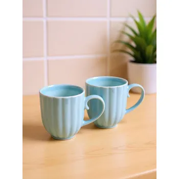 Sinsay - Žebrované hrnky – balení 2 kusy - modrá - 138FR-05X - 138FR-05X-ONE