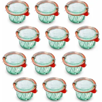 Zavařovací sklenice WECK Bakery 0,16 l 12 ks – skleněné zavařovací sklenice s víčky a příslušenstvím