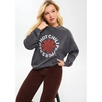 Pánské oblečení Sinsay - Mikina s kulatým výstřihem Red Hot Chili Peppers - šedá - 375FG-09X - 375FG-09X-M