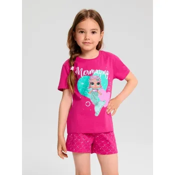 Dívčí spodní prádlo Sinsay - Dvoudílná pyžamová souprava L.O.L Surprise - fuchsiová - 141DP-43X - 141DP-43X-116