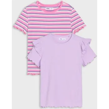 Dívčí tričko Sinsay - Trička 2 kusy - vícebarevná - 499FV-MLC - 499FV-MLC-128