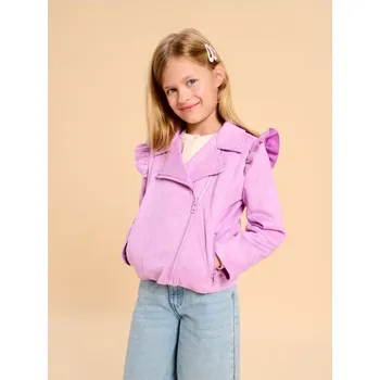 Dívčí bunda Sinsay - Motorkářská bunda z imitace semiše - fialová - 8713C-44X - 8713C-44X-104