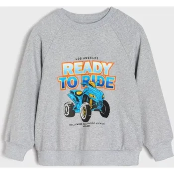 Chlapecká mikina Sinsay - Mikina s barevným potiskem - šedá - 938FS-85M - 938FS-85M-110