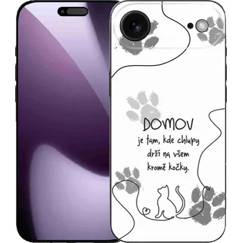 Pouzdro na mobilní telefon Gelový kryt mmCase na iPhone 17 Air - kočičí motiv bílé pozadí