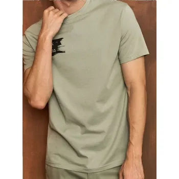 Pánské tričko Sinsay - Tričko s potiskem - zelená - 563EY-07X - 563EY-07X-S