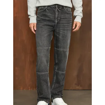 Pánské kalhoty Sinsay - Kalhoty s potiskem - šedá - 465FB-90J - 465FB-90J-324