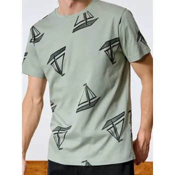 Sinsay - Tričko se vzory - zelená - 578EY-07X - 578EY-07X-2XL