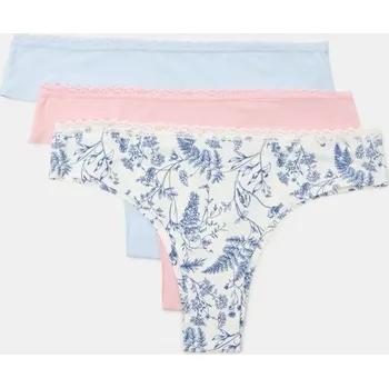 Kalhotky Sinsay - Brazilky s krajkou 3 balení - vícebarevná - 962EZ-MLC - 962EZ-MLC-S