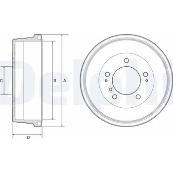 Brzdový buben Brzdový buben DELPHI BF628