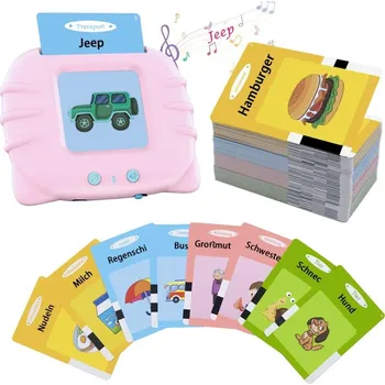 Hračka pro nejmenší satxtv Mluvící výukové kartičky s přehrávačem zvuků - německý jazyk