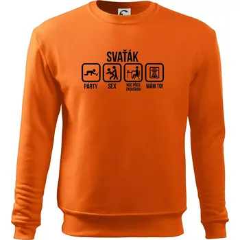 Pánská mikina Svaťák - Mikina Essential pánská - XL ( Oranžová )