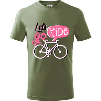 Chlapecké oblečení Lets go ride - Tričko dětské bavlněné - 104-110cm / 3-4 roky ( Khaki )