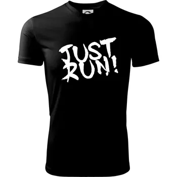Chlapecké tričko Just run - Dětské triko sportovní (dresovina) - 158 cm/12 let ( Černá )