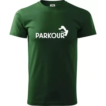 Parkour - salto - Triko extra velké (5-8XL) - 7XL ( Lahvově zelená )