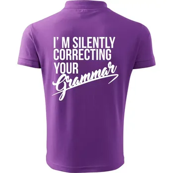 Pánská košile Correcting grammar - Polokošile pánská Pique Polo 203 - XL ( Fialová )
