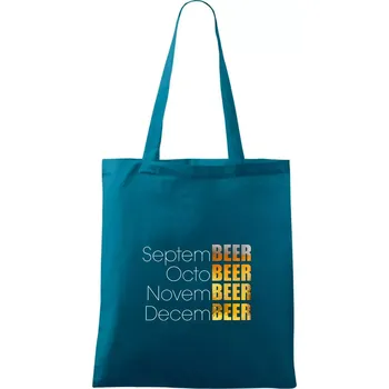 Pivní měsíce - Všechny - Taška bavlněná - 42 x 38 cm ( Petrolejová )