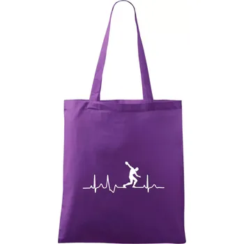 EKG hod diskem - Taška bavlněná - 42 x 38 cm ( Fialová )