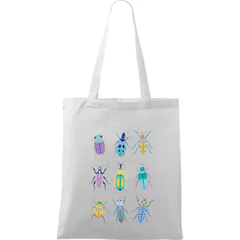 Barevní brouci (studio-arte.cz) - Taška bavlněná - 42 x 38 cm ( Bílá )