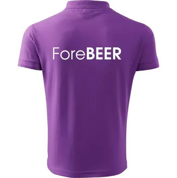 Pánská košile Pivní nápisy ForeBEER - Polokošile pánská Pique Polo 203 - 5XL ( Fialová )