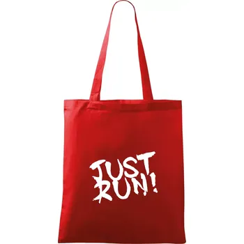 Nákupní taška Just run - Taška bavlněná - 42 x 38 cm ( Červená )