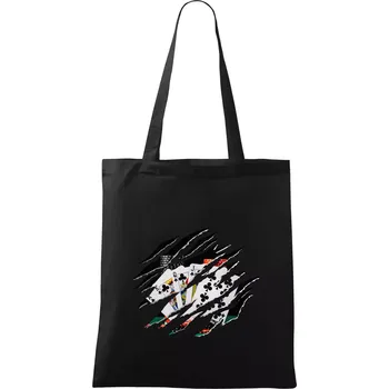 Nákupní taška Roztržené triko - poker - Taška bavlněná - 42 x 38 cm ( Černá )