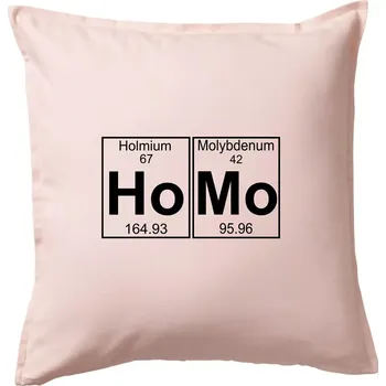 Polštář Homo - periodická tabulka - Polštář 50x50 - 50x50 - Pouze potah ( Světle růžová )