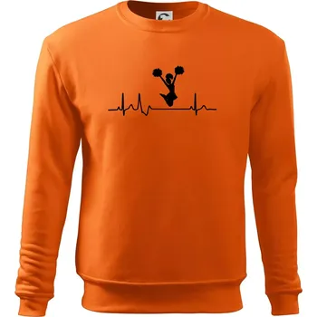 Pánská mikina EKG roztleskávačka výskok - Mikina Essential pánská - M ( Oranžová )