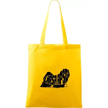 Lhasa Apso nápis v těle - Taška bavlněná - 42 x 38 cm ( Žlutá )