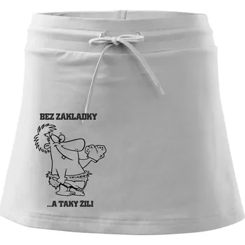 Dámská sukně Školní triko - Bez základky - Sportovní sukně - two in one - M ( Bílá )