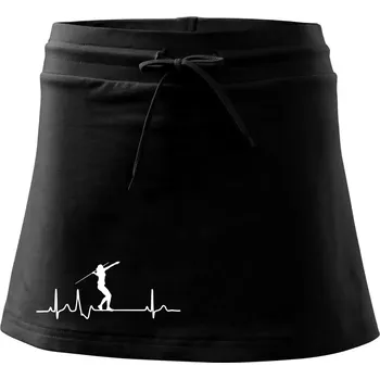 Dámská sukně EKG hod oštěpem žena - Sportovní sukně - two in one - L ( Černá )