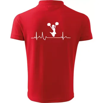 Pánská košile EKG roztleskávačka výskok - Polokošile pánská Pique Polo 203 - S ( Červená )