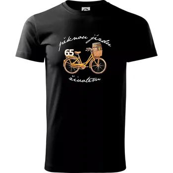Mužská jízda životem 65 - Triko extra velké (5-8XL) - 7XL ( Černá )
